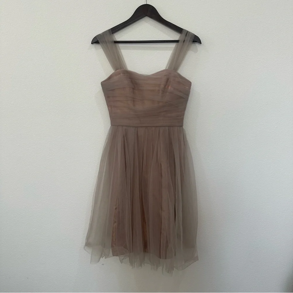 WHITE by Vera Wang metallic mesh dress - Picture 3 of 7